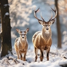 Deer in forest