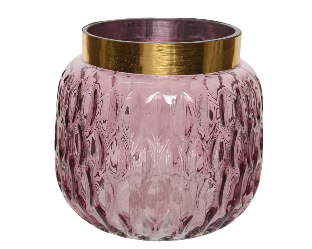 Vase glass gold rim