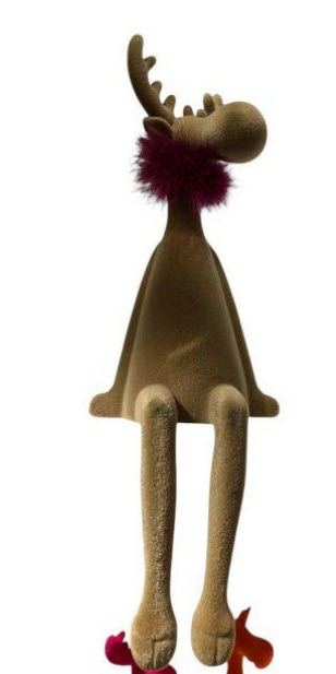 Deer sitting flocked