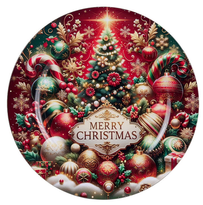 Plate deco xmas tree
