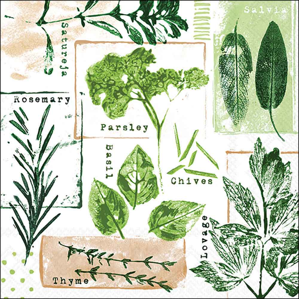 Herb prints white