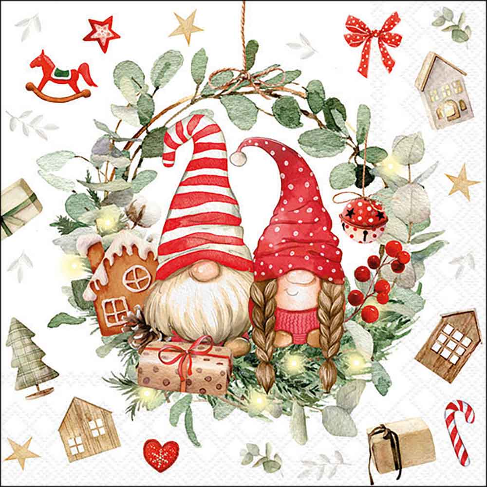 Gnomes in wreath